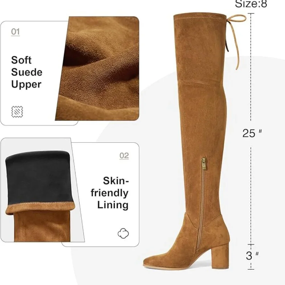 Women's Over The Knee Camel Boots